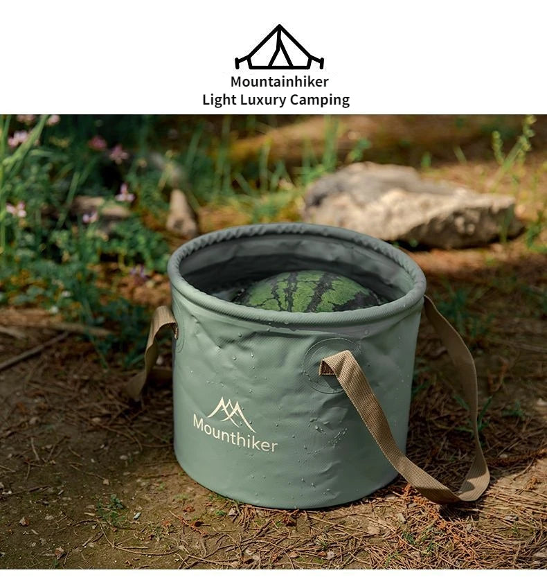MOUNTAINHIKER Outdoor Foldable 10L Round Bucket Storage Bag