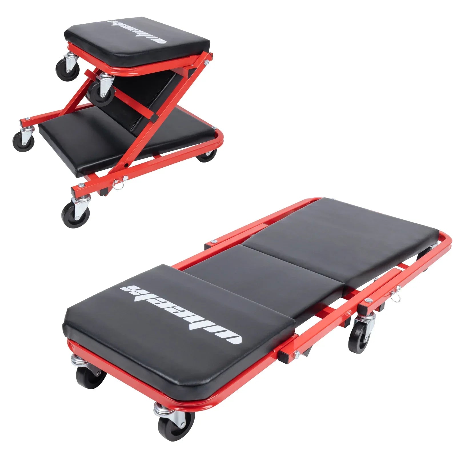 Dual-Purpose Foldable Car Repair Reclining Board & Work Stool