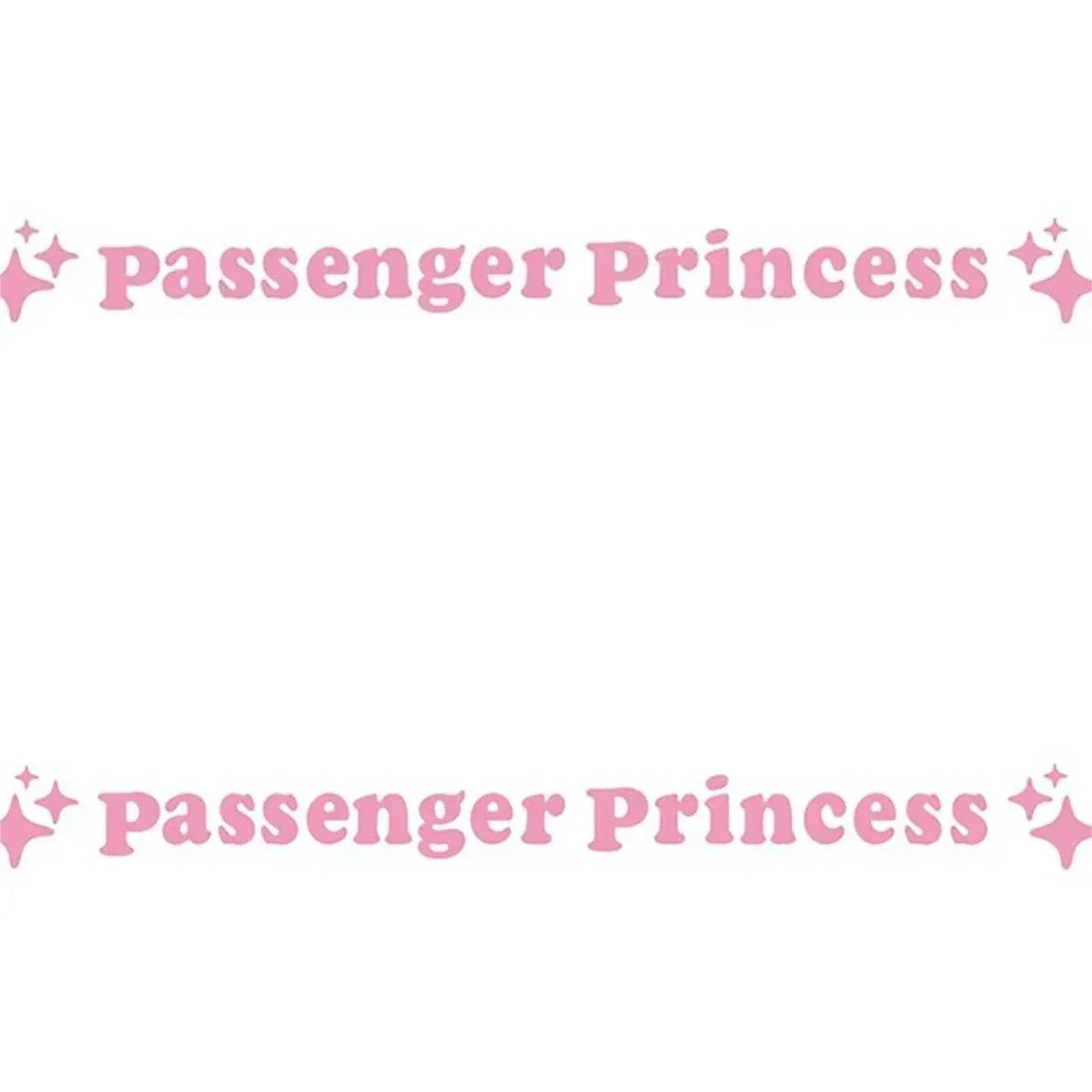 Princess Passenger Star Mirror Decoration Sticker (2PCS)