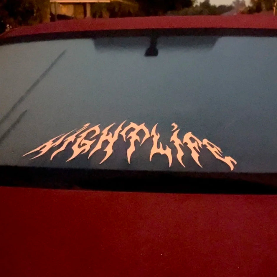 Windshield Banner Nightlife - Gothic Style Car Windows Stickers