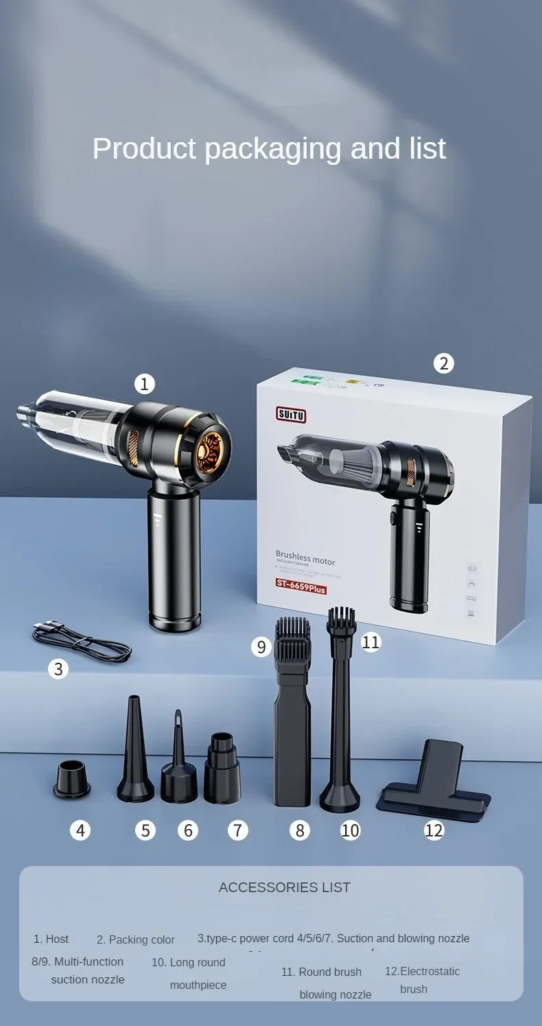 Car Vacuum Cleaner High Power Portable Handheld