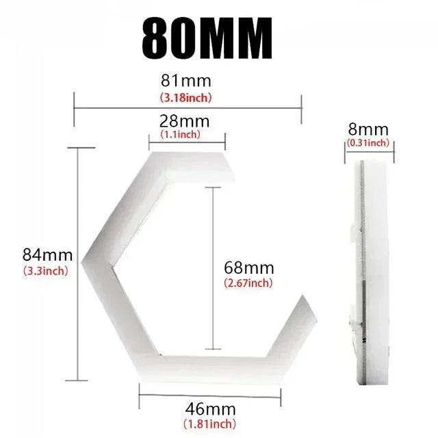 12V/24V RGB Hexagon Halo Rings – DRL & Amber Turn Signal Light for Cars/Motorcycles