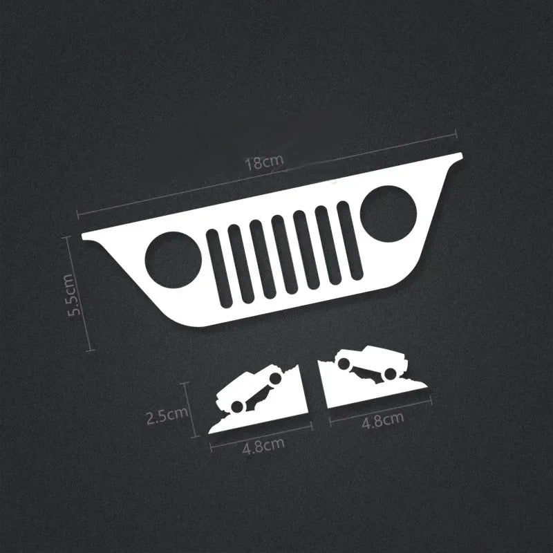 Jeep Wrangler Front Window Decal