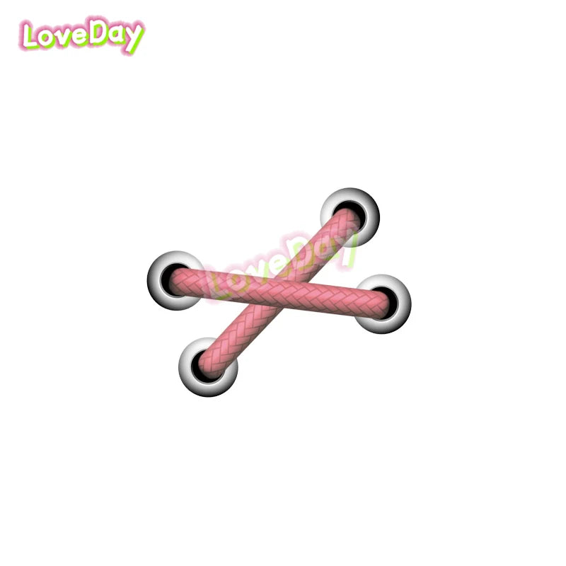 Shoelaces Car Sticker 3D Simulation Patch