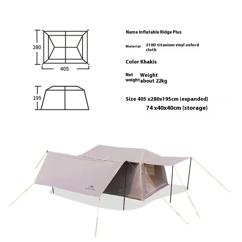MOUNTAINHIKER Outdoor Inflatable Camping Tent – Large 5–8 Person (Hand Pump)