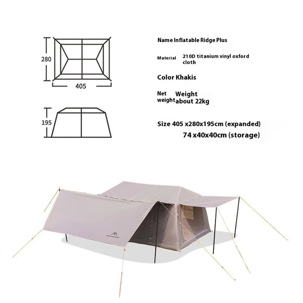 MOUNTAINHIKER Outdoor Inflatable Camping Tent – Large 5–8 Person (Hand Pump)