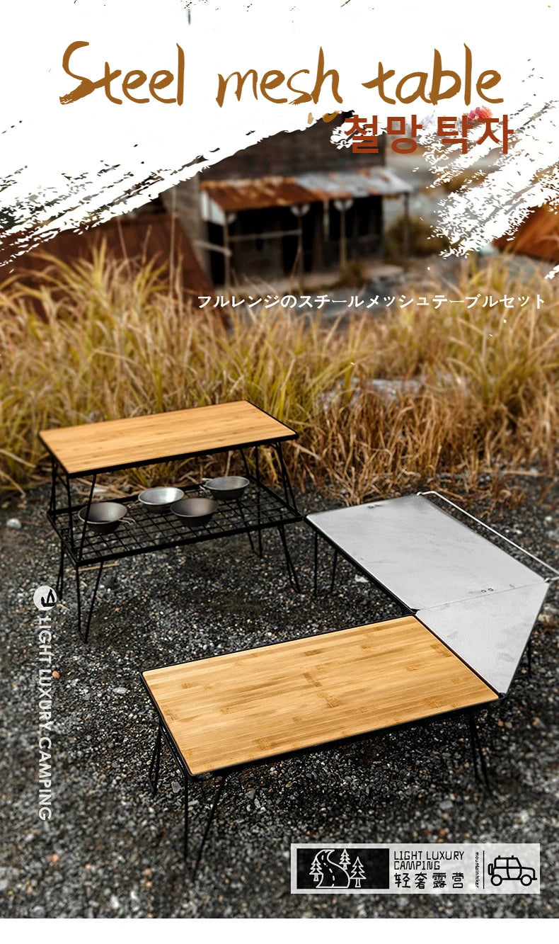 MOUNTAINHIKER Telescopic Folding Round Table