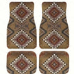 4Pcs Bohemian Car Floor Mats Back Persian Carpet