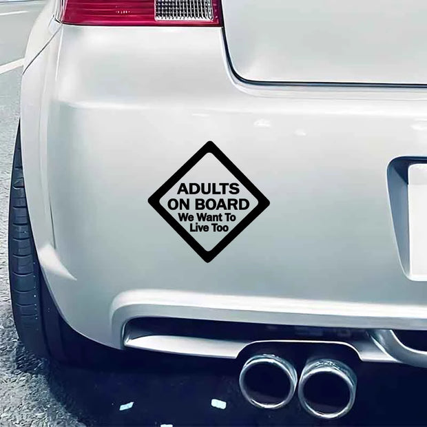 "ADULTS ON BOARD,We want to live too“creative&funny stickers