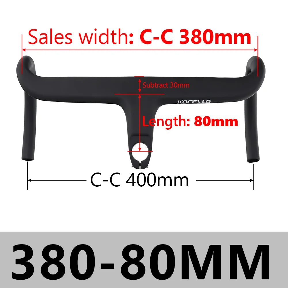 KOCEVLO X01 Full Carbon Fiber Road Bike Stem & Integrated Handlebar