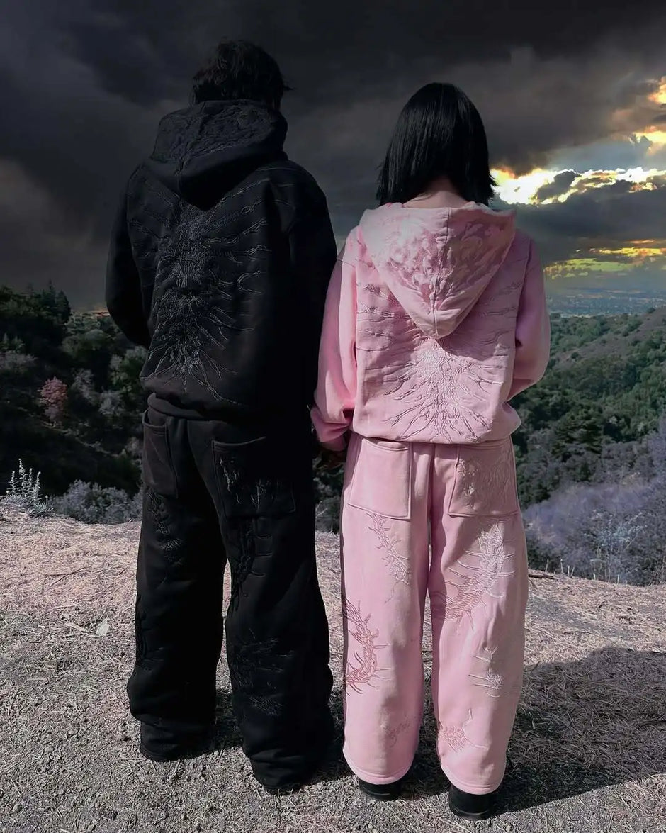 washed distressed patch hoodie