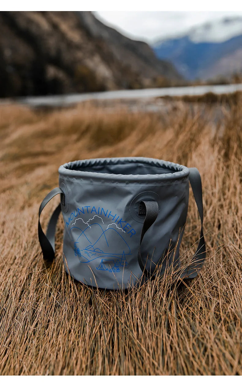 MOUNTAINHIKER Outdoor Foldable 10L Round Bucket Storage Bag