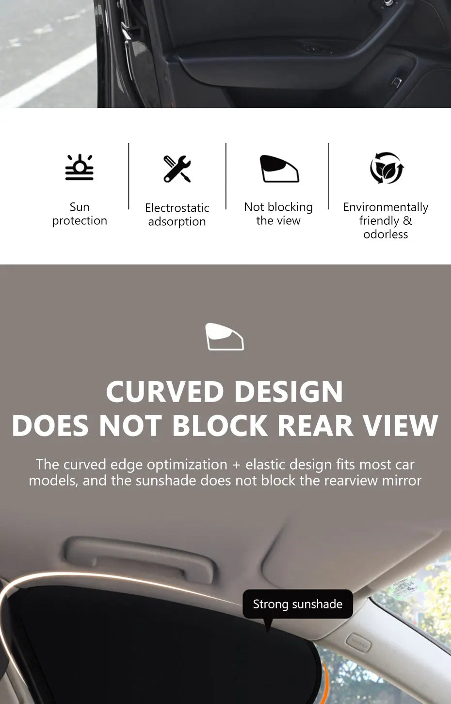 SEAMETAL Car Side Window Sunshade Protection  UV Blocking