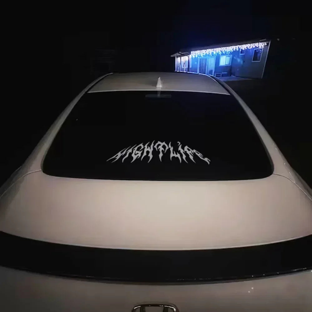 Windshield Banner Nightlife - Gothic Style Car Windows Stickers