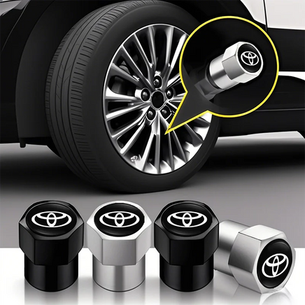 Toyota Metal Tire Valve Caps – 4PCS - wheel hardware - Droppi UAE