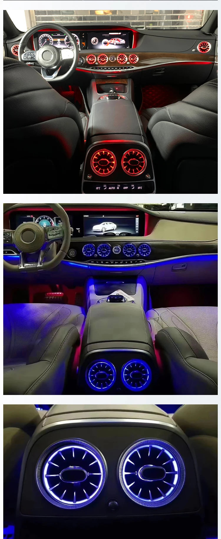 7/64 Color LED Turbo Air Vent Ambient Light –  Features a 4D rotary speaker design.