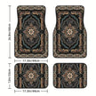 4 Pcs Car Floor Mats Bohemian Pattern