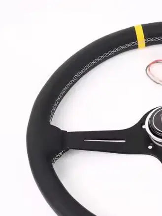 N&D 380mm/15inch Racing Car Real Leather Drifting Steering Wheel Universal