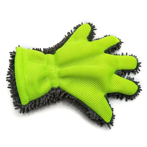 5-Finger Soft Car Washing Gloves – Cleaning Brush for Car & Motorcycle
