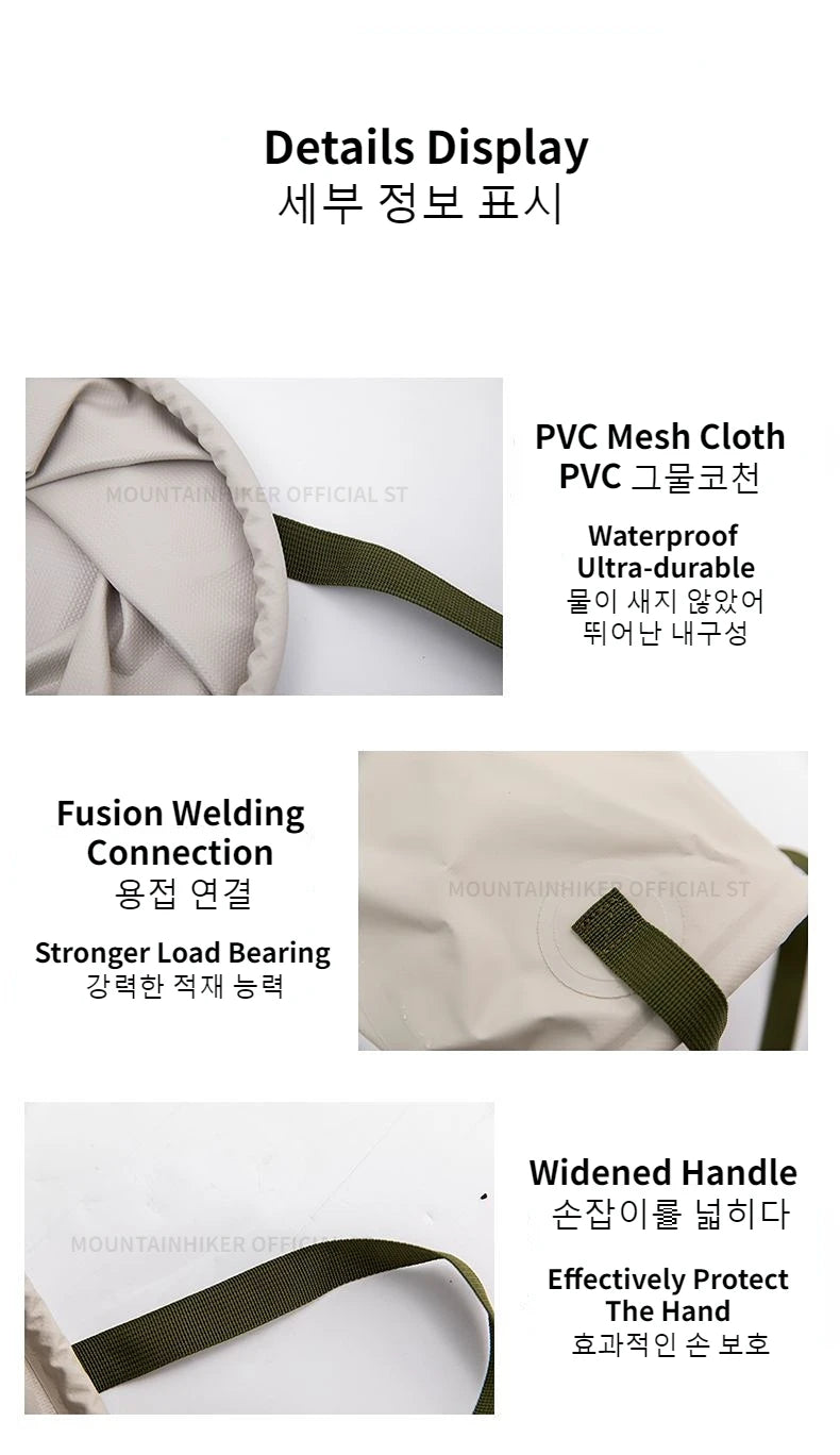 MOUNTAINHIKER Outdoor Foldable 10L Round Bucket Storage Bag