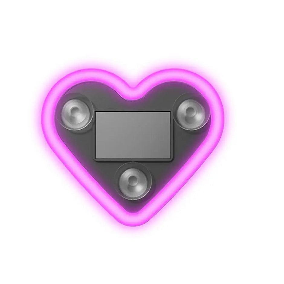 Car Window LED Solar Powered Heart-shaped Neon Light