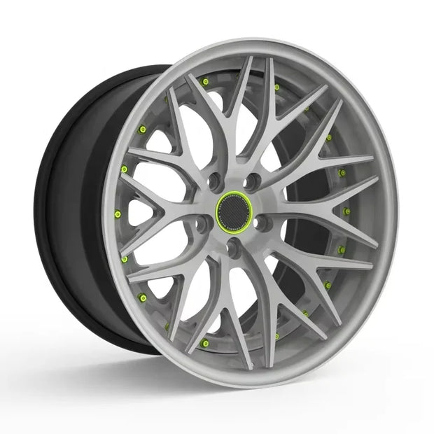 GVICHN Custom Silver 3 Piece Forged Wheels