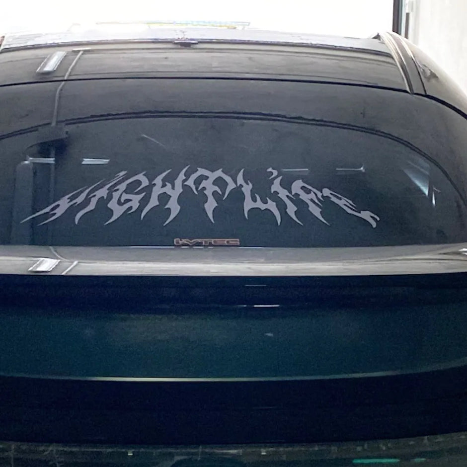 Windshield Banner Nightlife - Gothic Style Car Windows Stickers