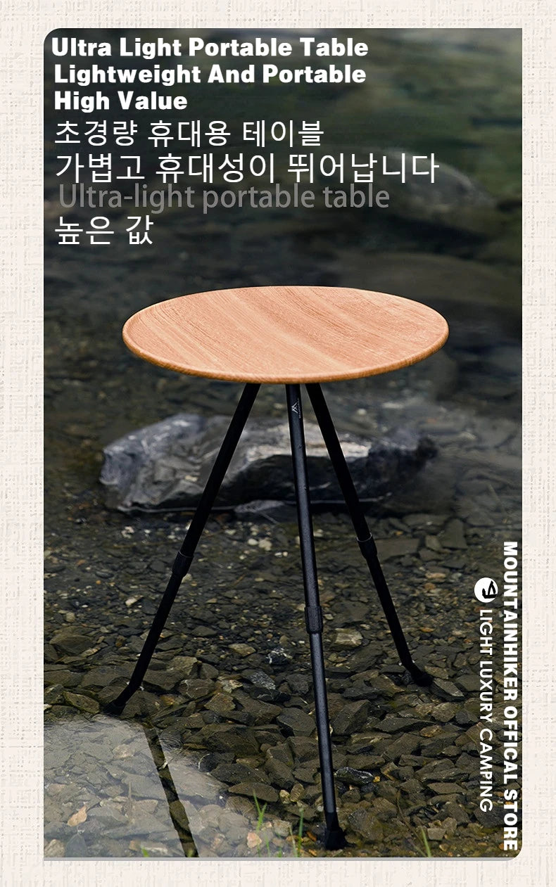 MOUNTAINHIKER Telescopic Folding Round Table