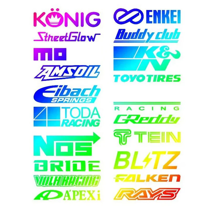 20pcs Reflective Fixed Styles Car Stickers