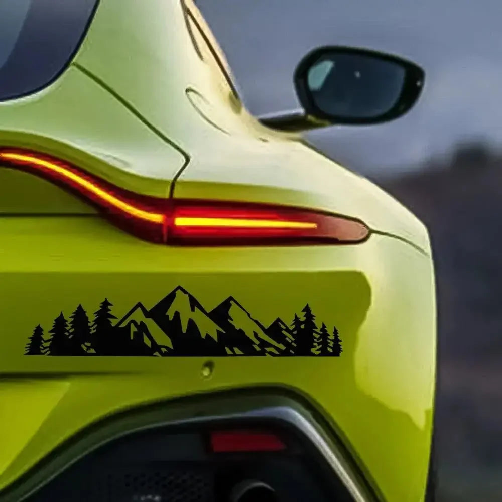 1PC Forest Snow Mountain Appearance Car Stickers