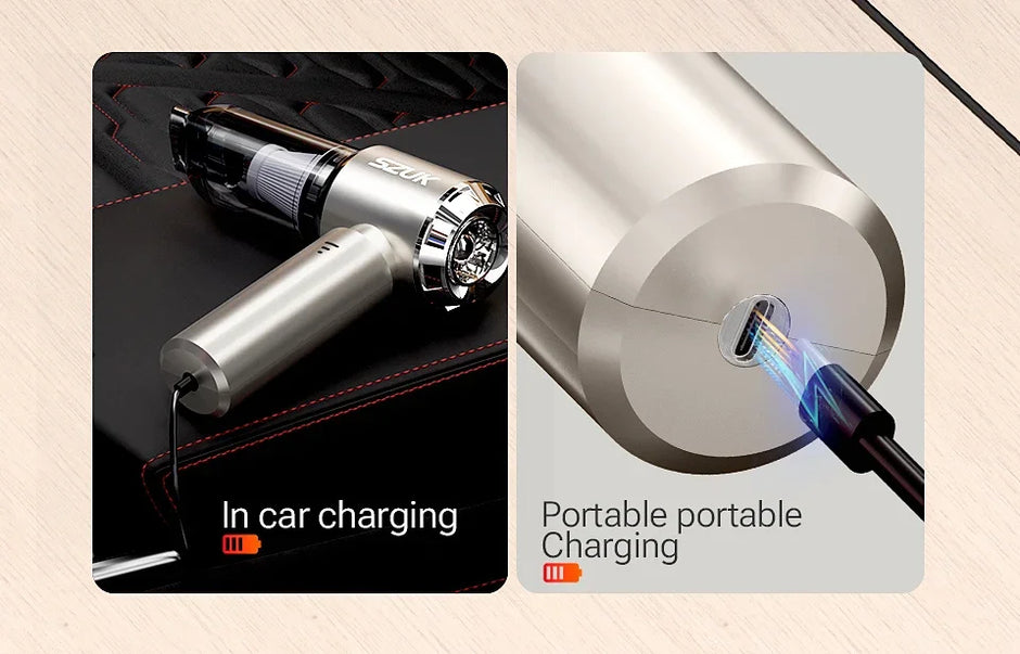 SZUK Mini Car Vacuum Cleaner 985000Pa Wireless Handheld Cleaner Cleaning Machine Strong Powerful Portable Vacuum Cleaner Car