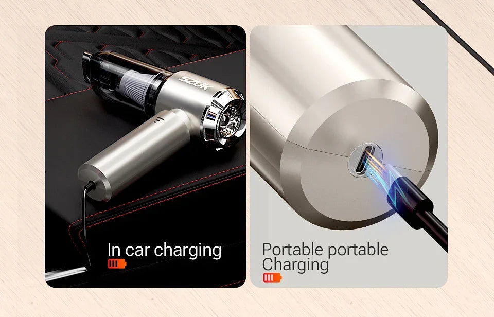 SZUK Mini Car Vacuum Cleaner 985000Pa Wireless Handheld Cleaner Cleaning Machine Strong Powerful Portable Vacuum Cleaner Car