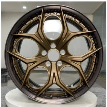 10 spoke Forged 2 Piece Bronze Black Aluminum Alloy Wheels