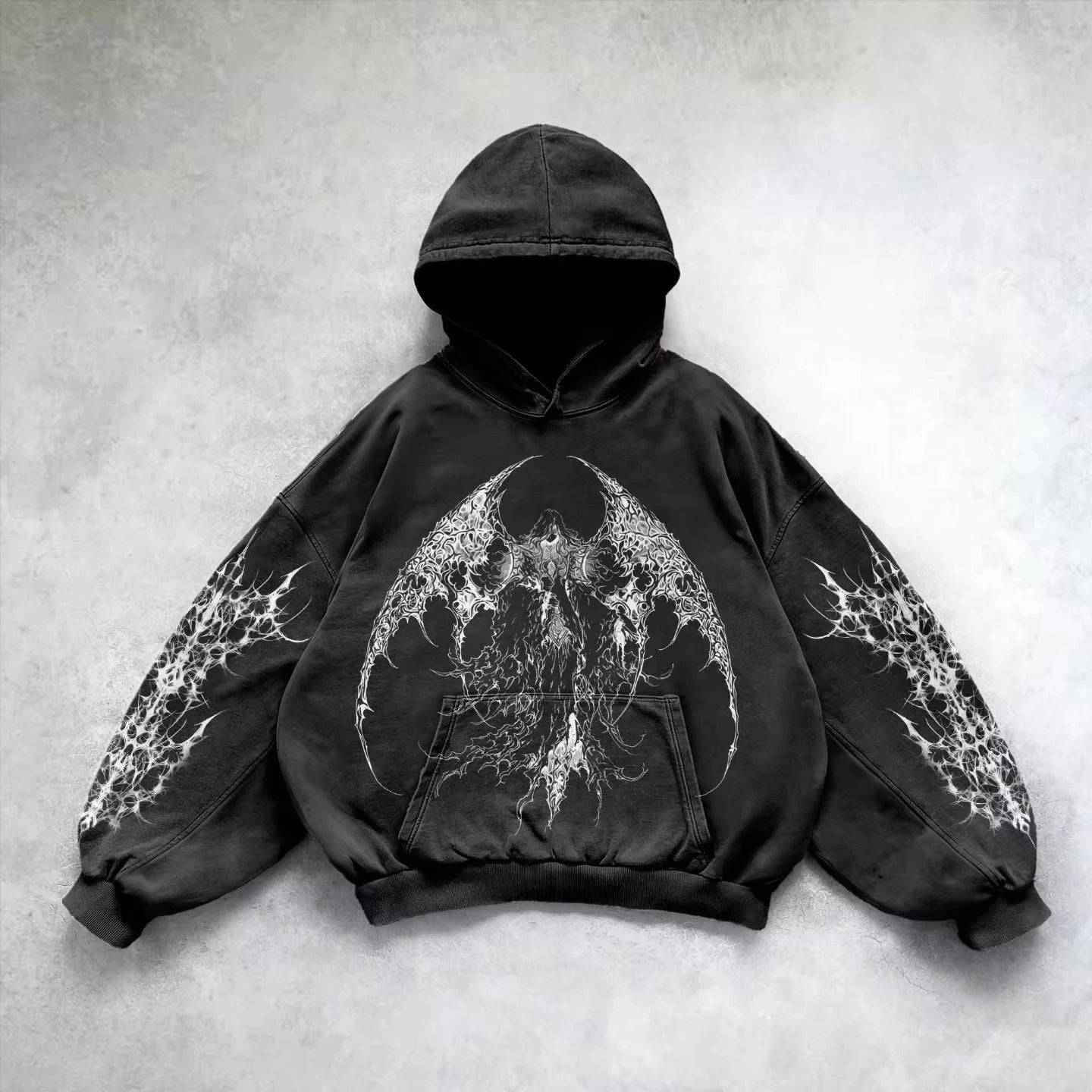 Retro Gothic Graphic Hoodie