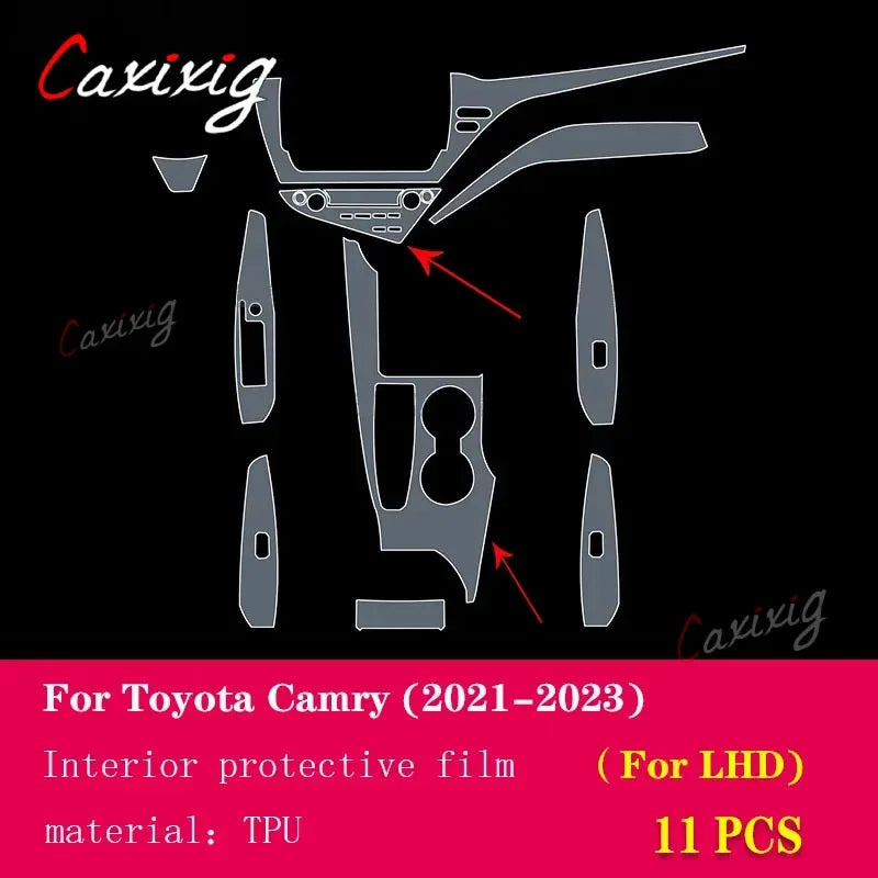 Toyota Camry 2021–2023 Center Console TPU Protective Film