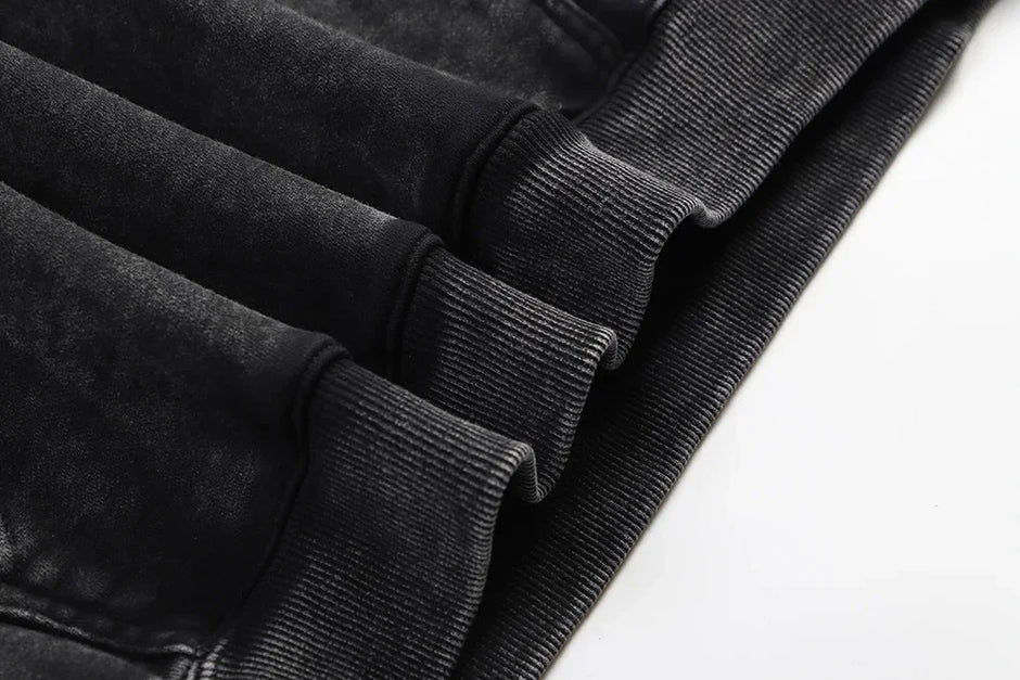 Washed Hoodies Hip Hop Streetwear
