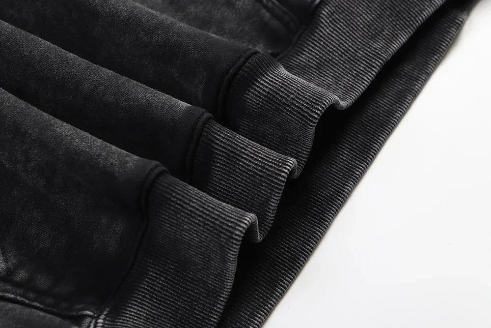 Washed Hoodies Hip Hop Streetwear