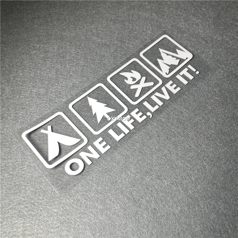 One Life Live it Camping Outdoor Enthusiast Car Sticker