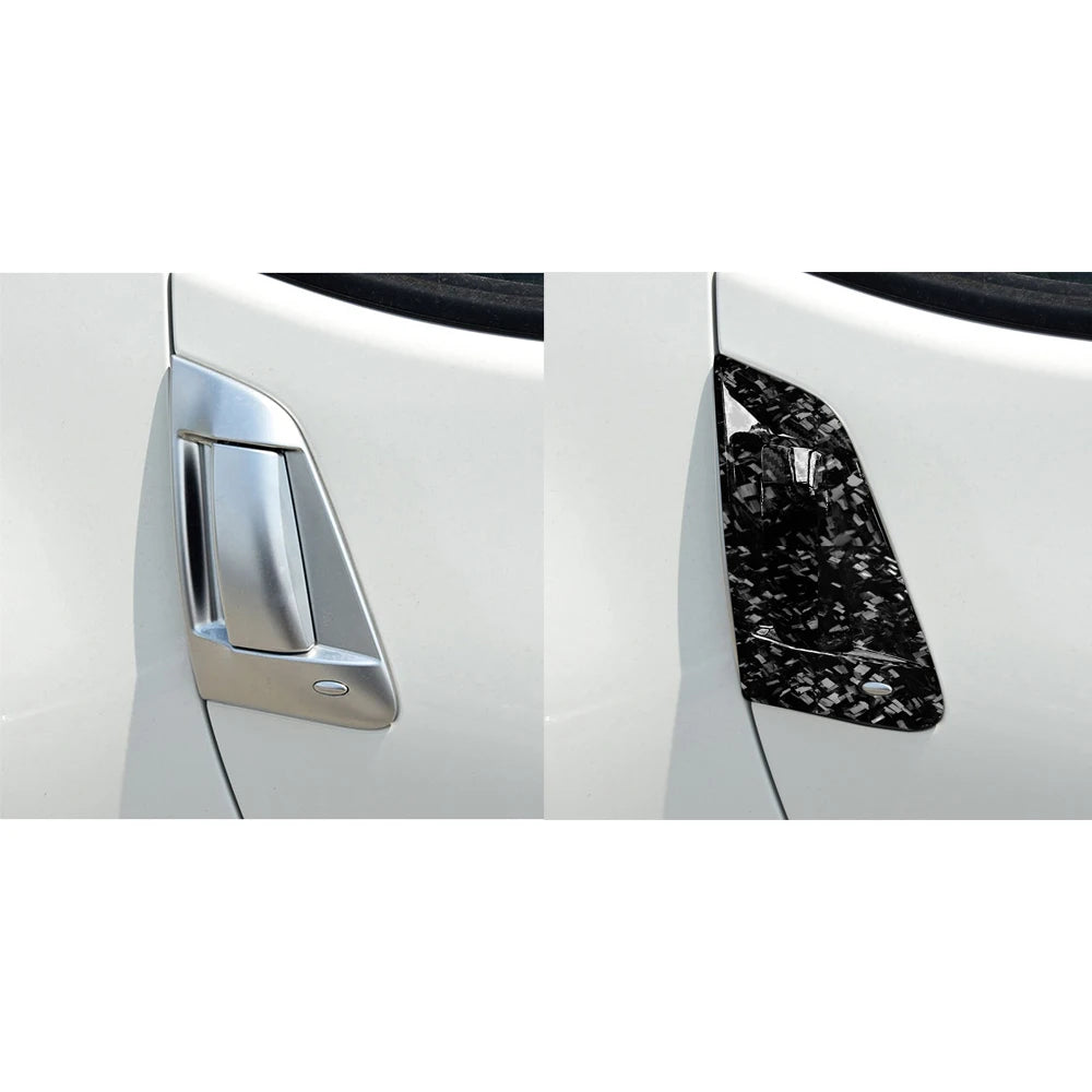 Forged Carbon Fiber Door Handle Panel Trim for Nissan 370Z Z34 (2009–2021)