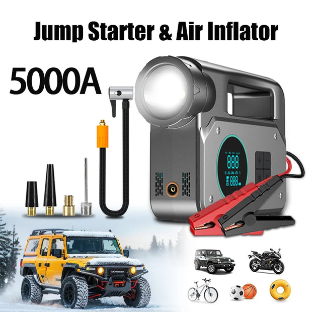 Car Jump Starter & Air Inflator & USB Charger