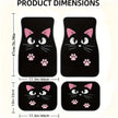 2/4pcs Car Anti-skid Mats,Car Carpets,Cute Cartoon Cat Printed Car Floor Mats,Suitable for The Front and Rear Seats of Most Cars