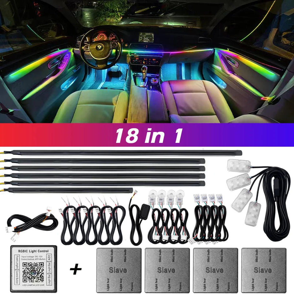 18 in 1 Dual Zone Symphony Car Ambient Light
