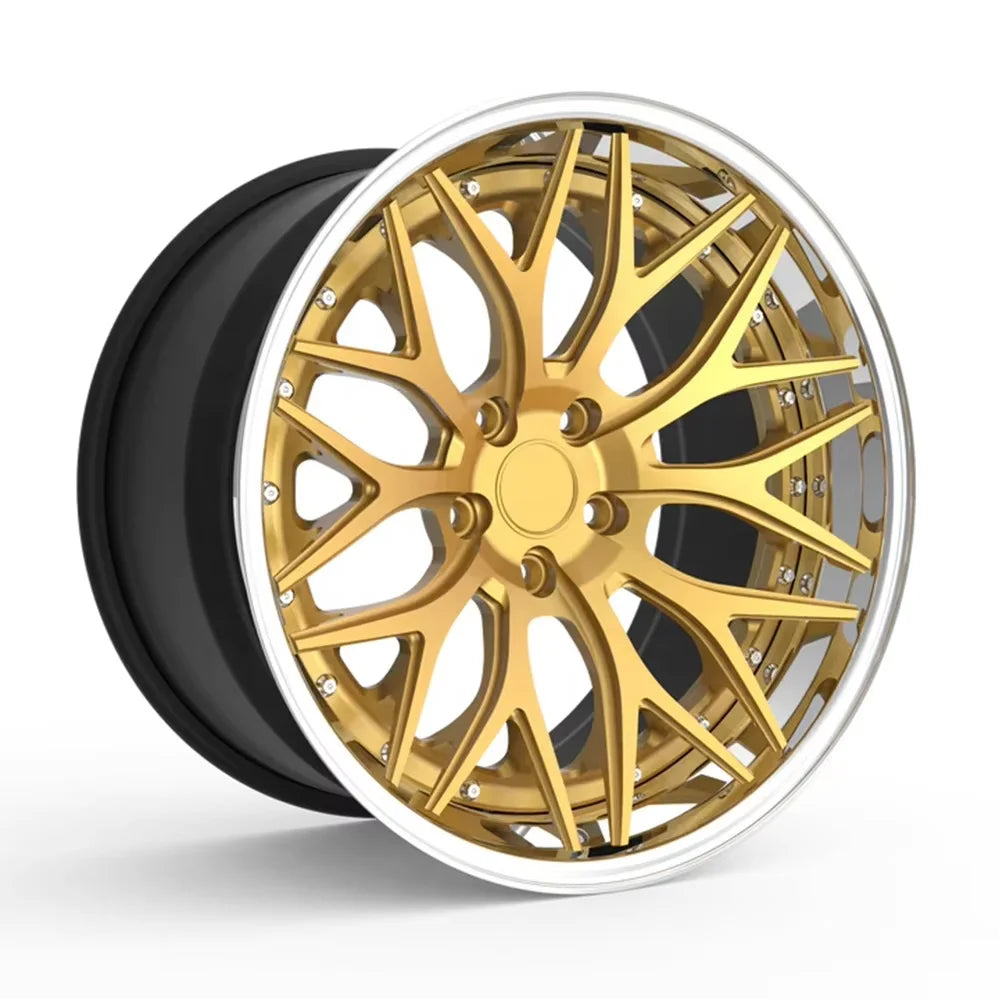 GVICHN Custom Silver 3 Piece Forged Wheels