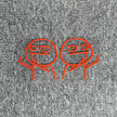 2PCS Car Stickers Middle Finger Motorcycle Helmet D2