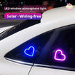 Car Window LED Solar Powered Heart-shaped Neon Light