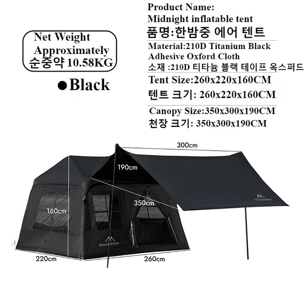 MOUNTAINHIKER Outdoor Camping Tent – Manual Inflation