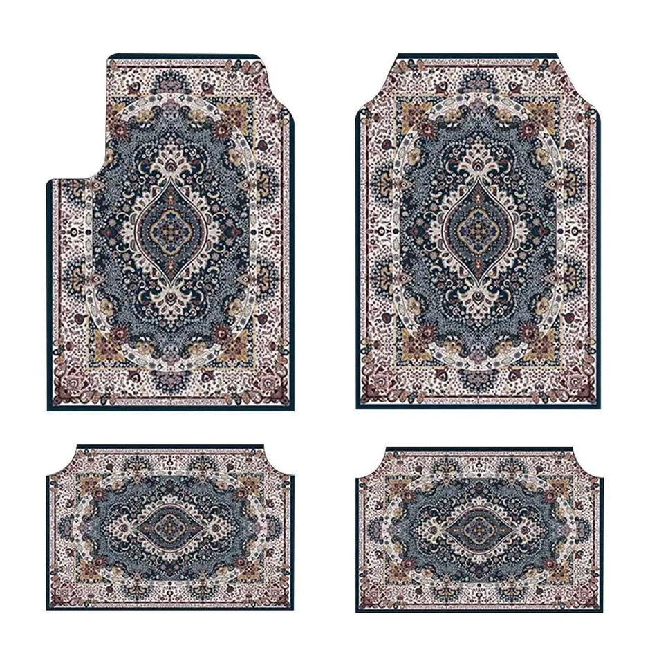 4Pcs/Set Bohemian Car Floor Mats Heavy Duty Rubber Back Car Floor Protector