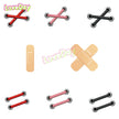 Shoelaces Car Sticker 3D Simulation Patch