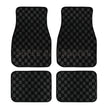 4pcs Floor Mats Checkered Front Rear Carpets Floor Mats Auto Interior