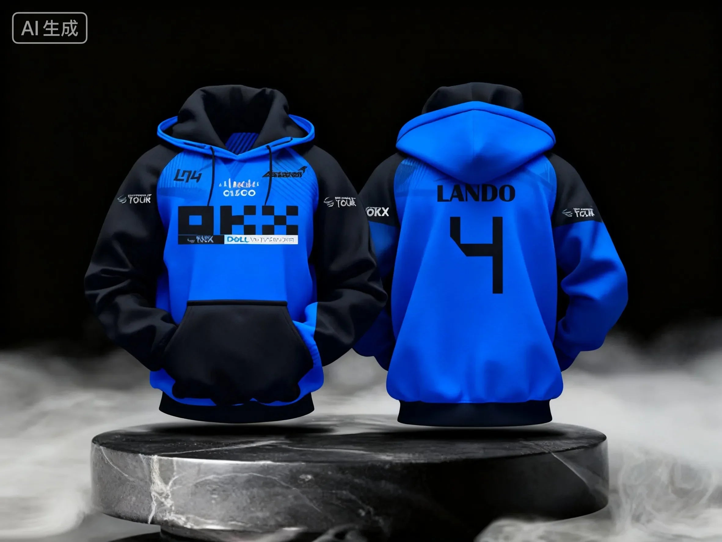 Lando Norris NO.4 2025 new racing style long sleeved hooded sweatshirt